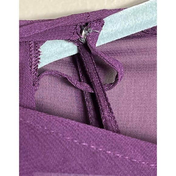 Vtg April Cornell Dress Plum Maxi Dark Feminine Whimsygoth Goth Sheer Women XS-S - Picture 5 of 16